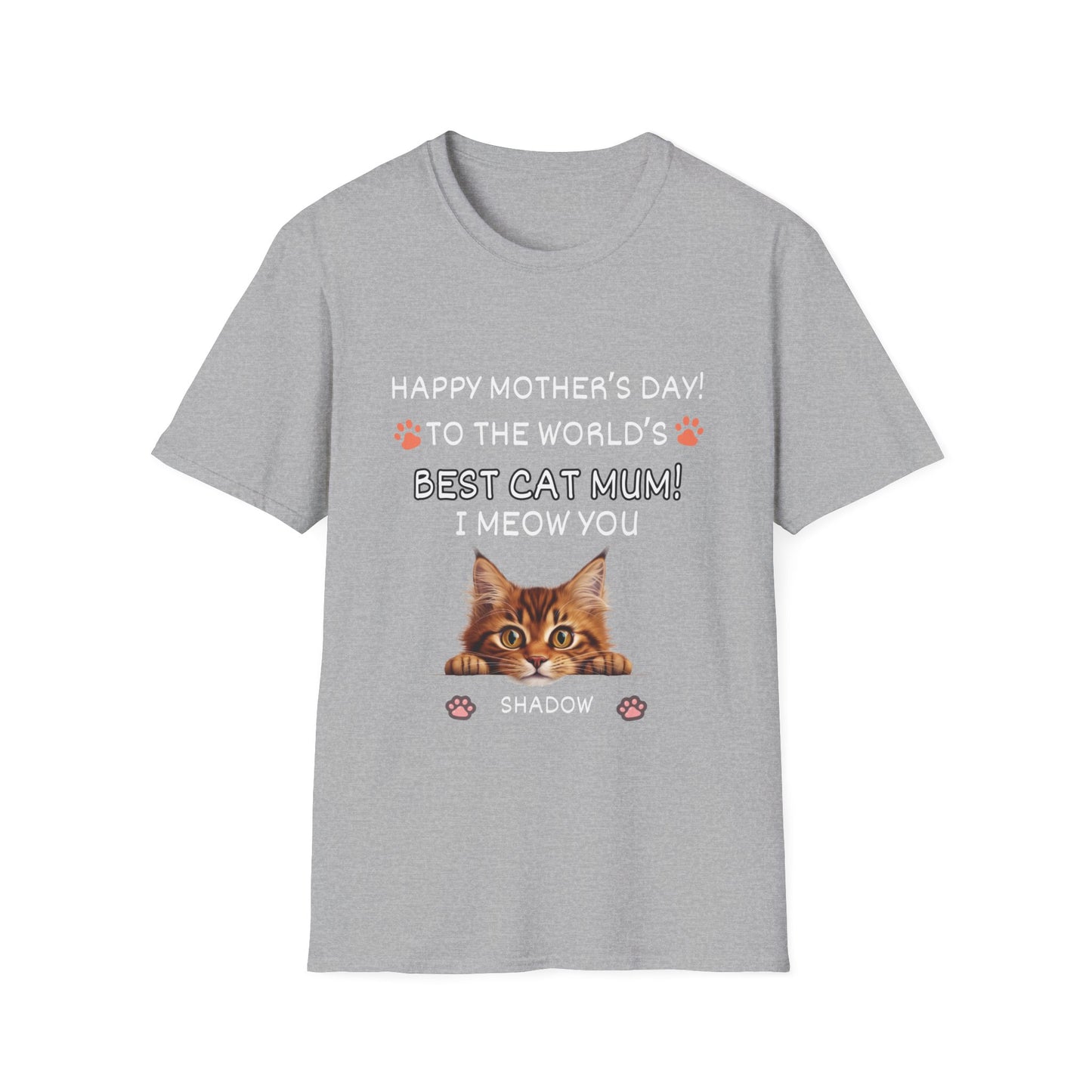 Best Cat Mum "I Meow you"-Unisex Softstyle T-Shirt**