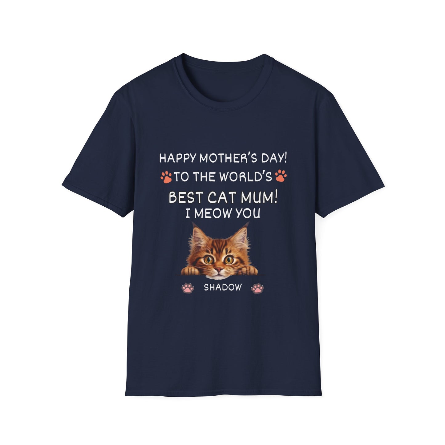 Best Cat Mum "I Meow you"-Unisex Softstyle T-Shirt**