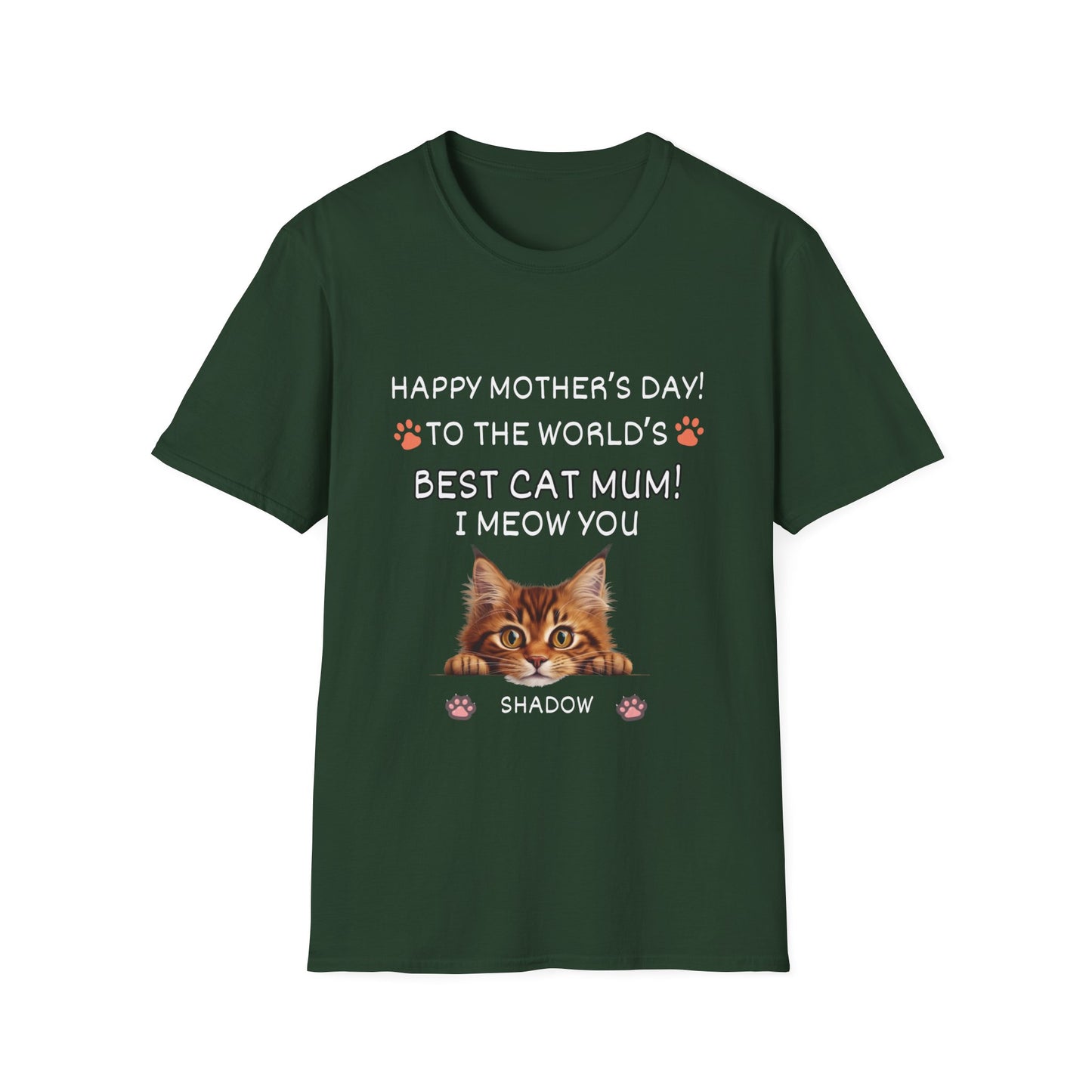 Best Cat Mum "I Meow you"-Unisex Softstyle T-Shirt**