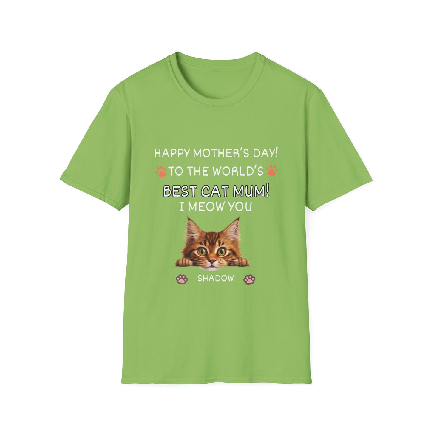 Best Cat Mum "I Meow you"-Unisex Softstyle T-Shirt**