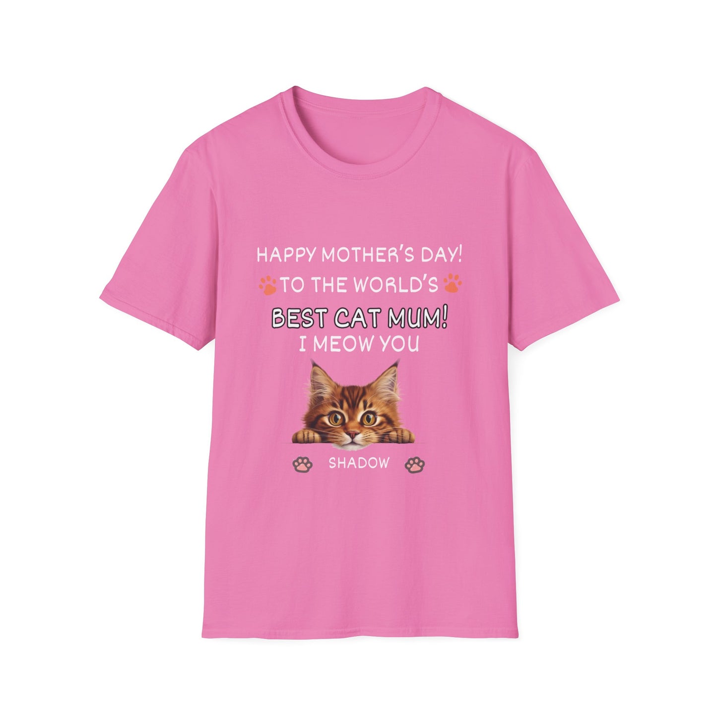Best Cat Mum "I Meow you"-Unisex Softstyle T-Shirt**