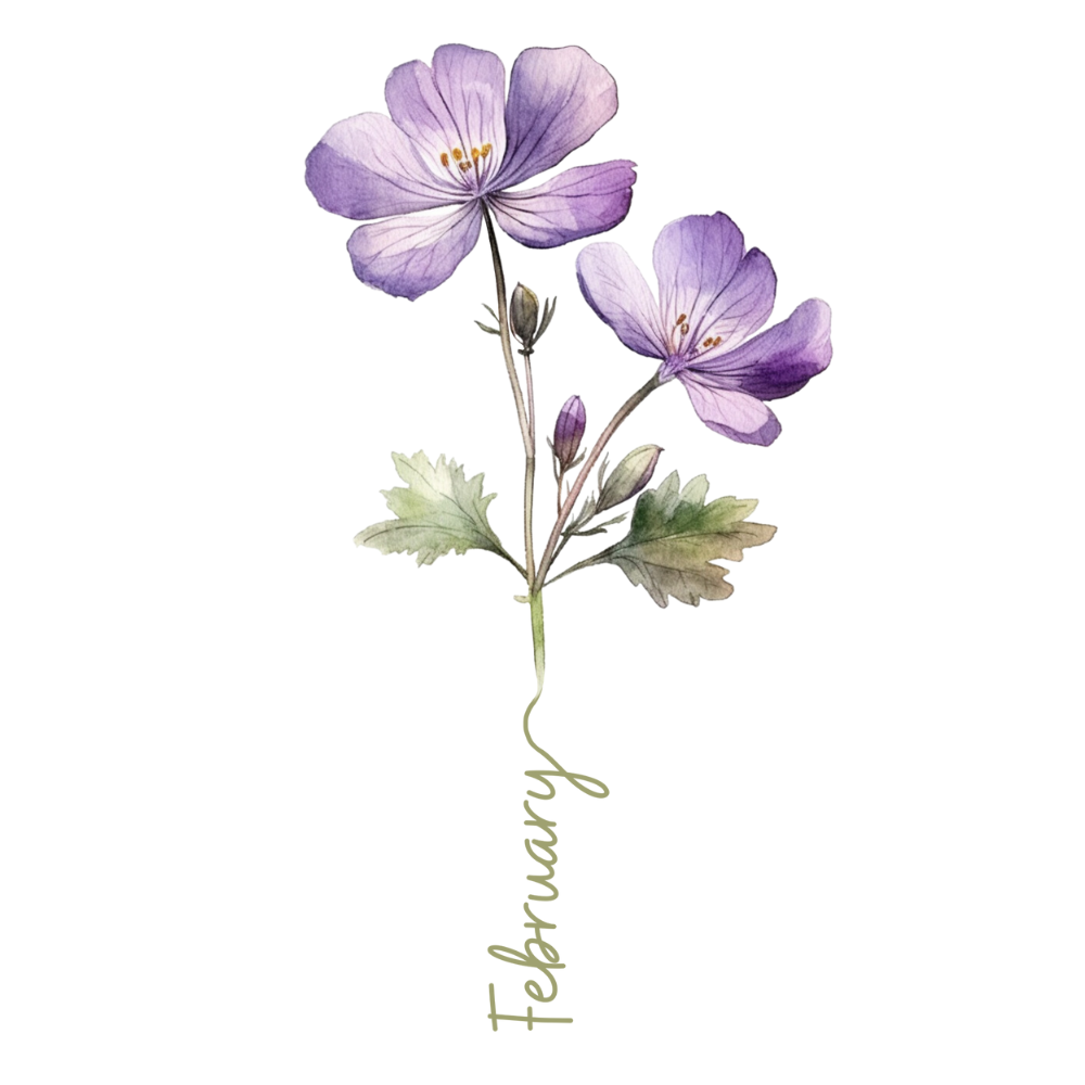 Personalized Birth Flower & Name  Notebook