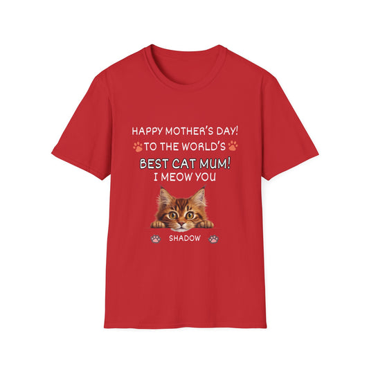 Best Cat Mum "I Meow you"-Unisex Softstyle T-Shirt**