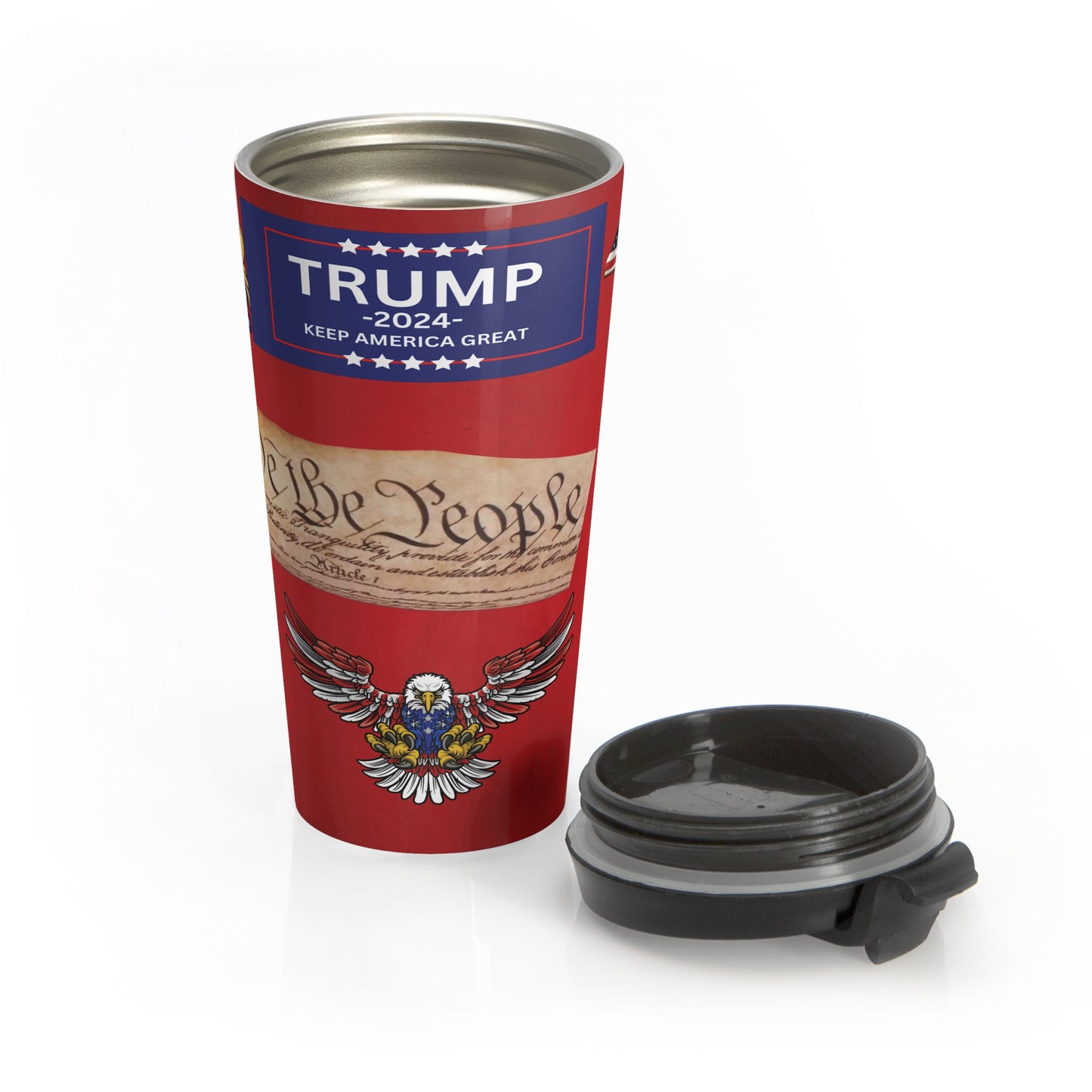 TRUMP TRAIN-Stainless Steel Travel Mug 15oz.