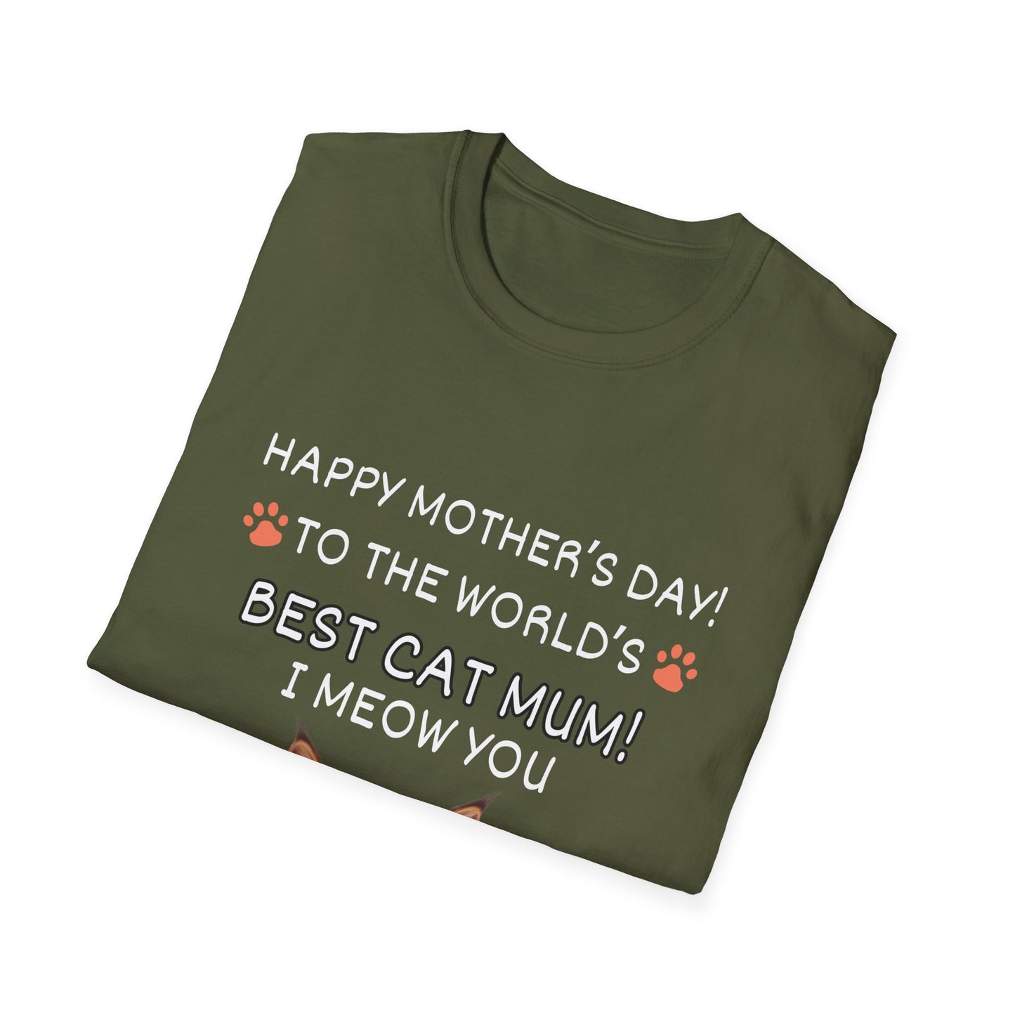 Best Cat Mum "I Meow you"-Unisex Softstyle T-Shirt**