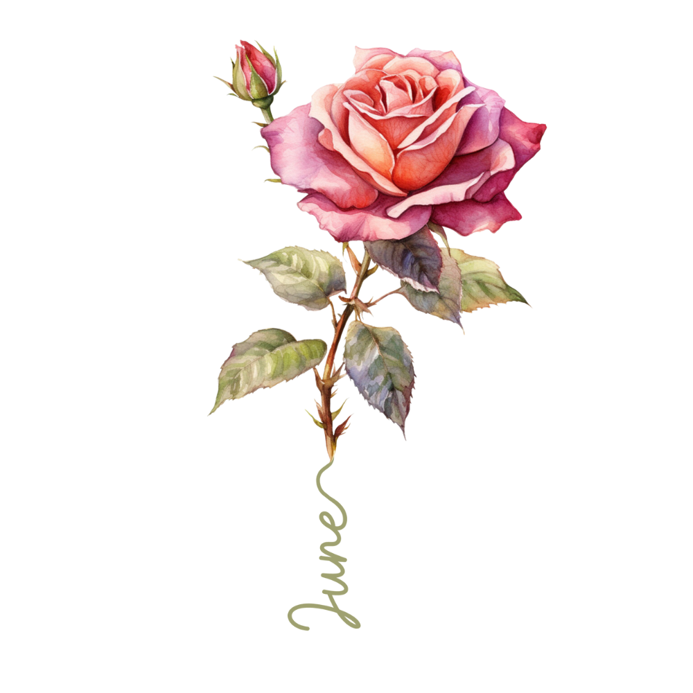 Personalized Birth Flower & Name  Notebook