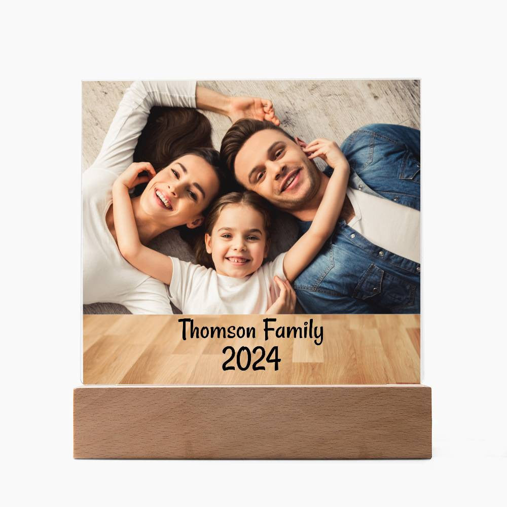 Personalize Family Picture Square Plaque