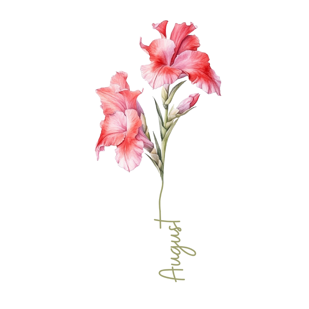 Personalized Birth Flower & Name  Notebook