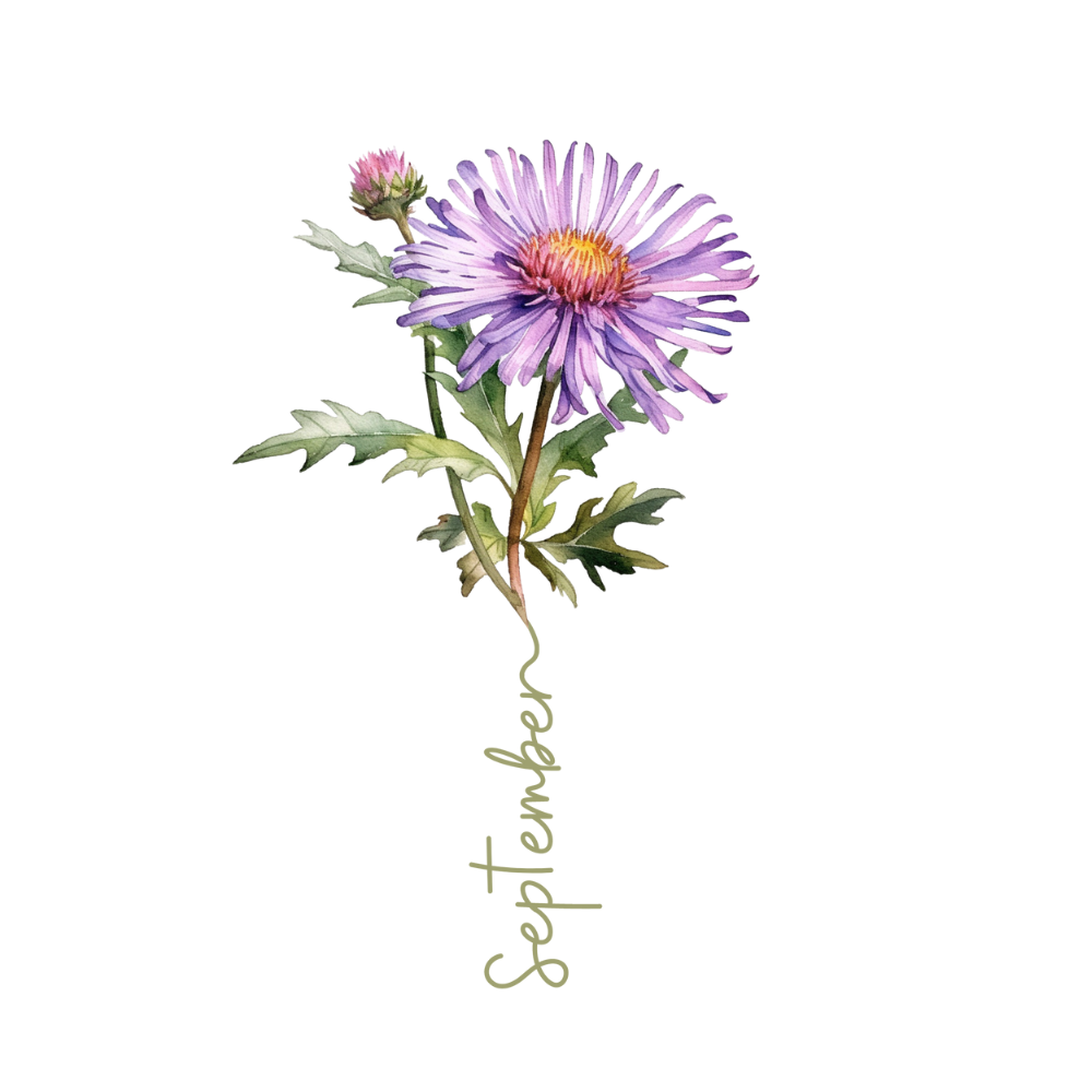 Personalized Birth Flower & Name  Notebook