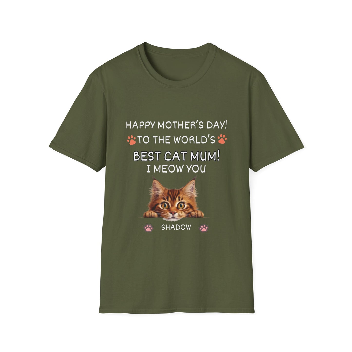 Best Cat Mum "I Meow you"-Unisex Softstyle T-Shirt**