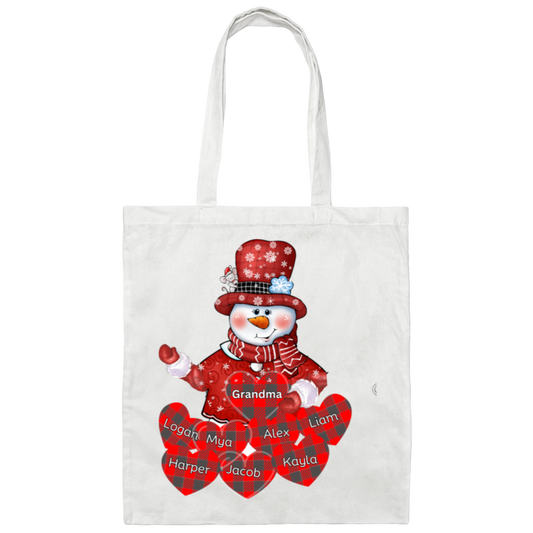 Grandma Hearts Canvas Tote Bag