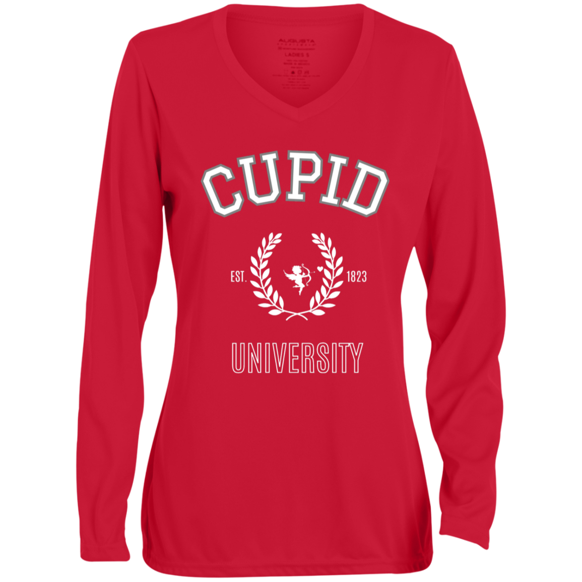 Cupid university- Long Sleeve V-Neck Tee