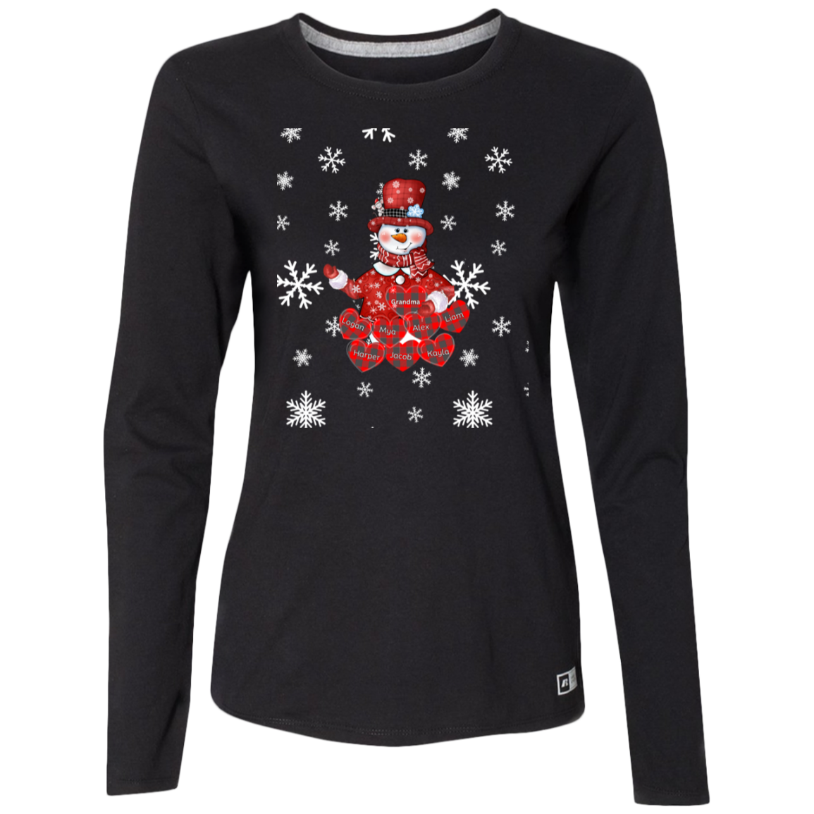 Grandma Hearts  Dri-Power Long Sleeve Tee