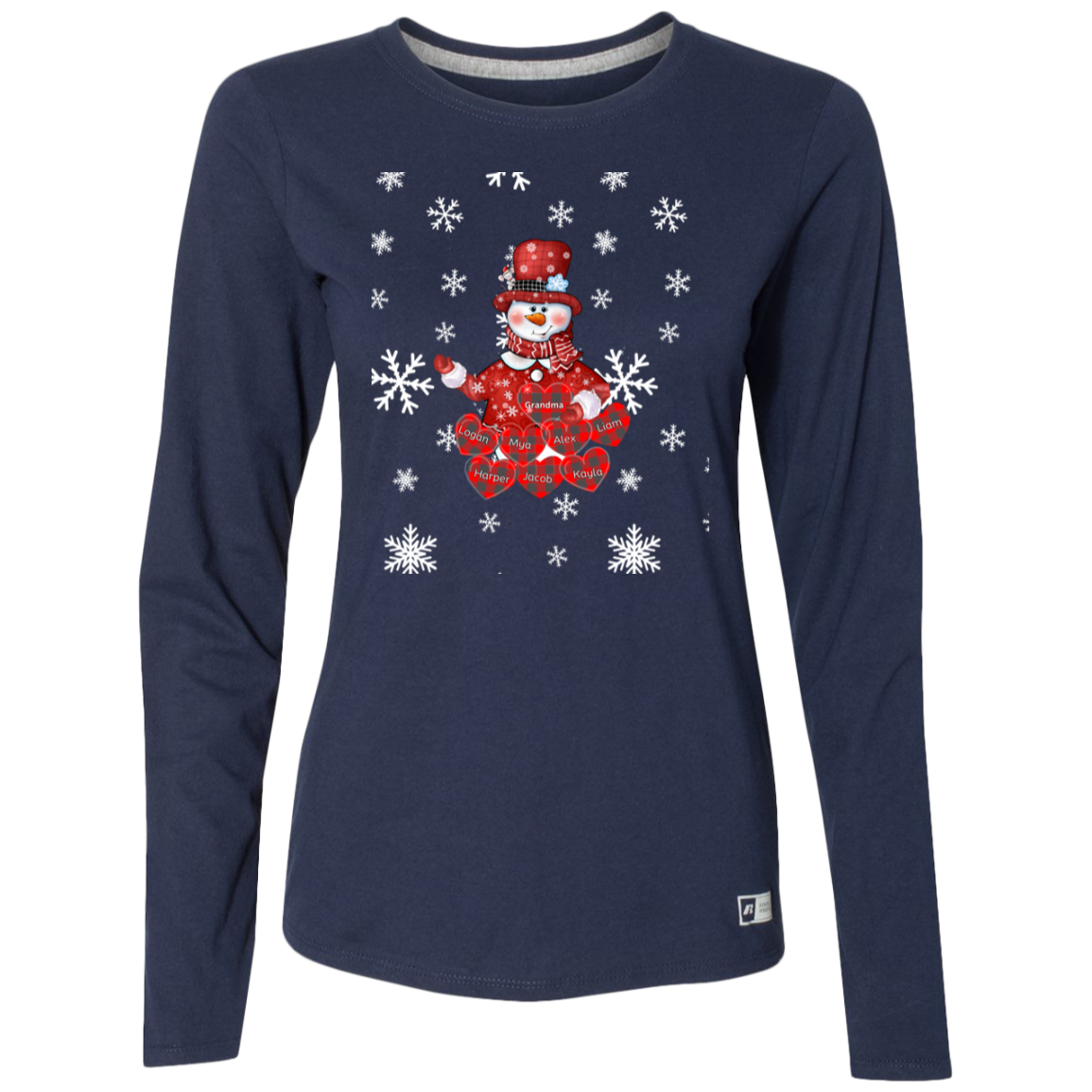 Grandma Hearts  Dri-Power Long Sleeve Tee