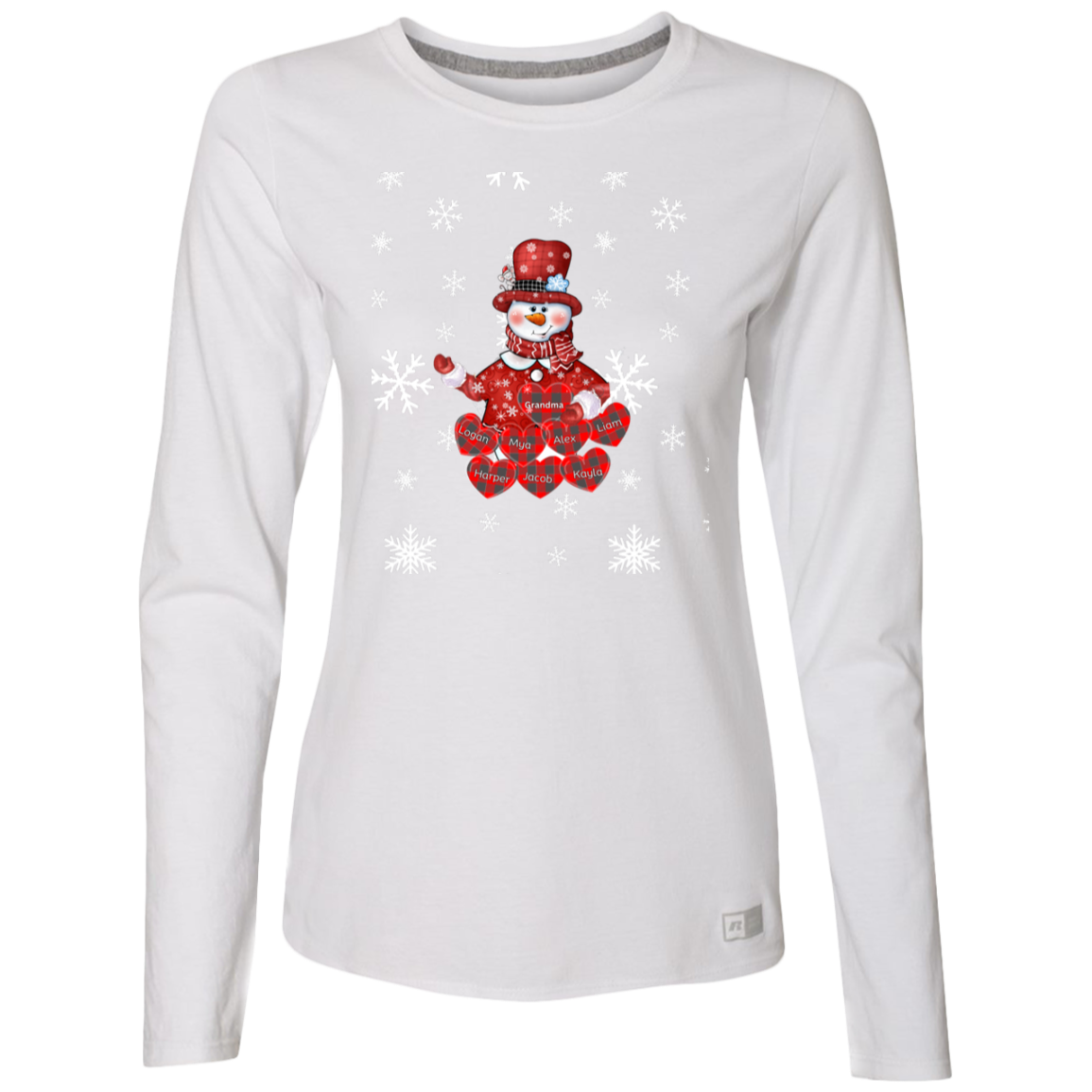 Grandma Hearts  Dri-Power Long Sleeve Tee