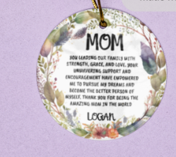 MOM-circle ornament