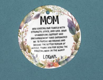 MOM-circle ornament