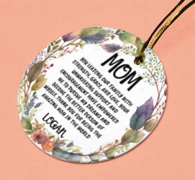 MOM-circle ornament