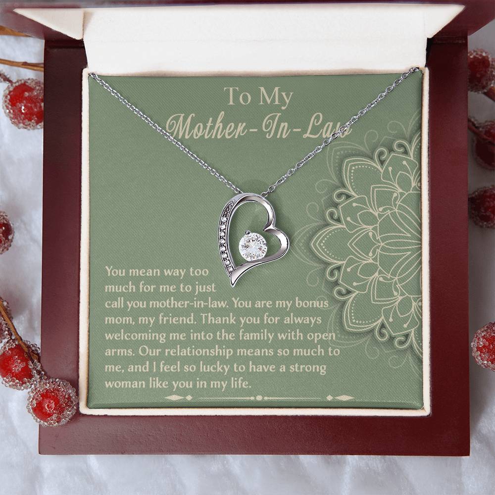 Gift For Mother- in-Law- A Strong Woman-Forever Love Necklace