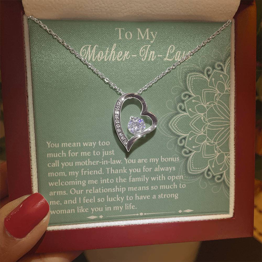 Gift For Mother- in-Law- A Strong Woman-Forever Love Necklace