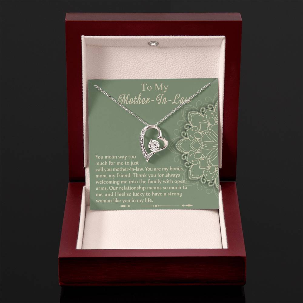 Gift For Mother- in-Law- A Strong Woman-Forever Love Necklace
