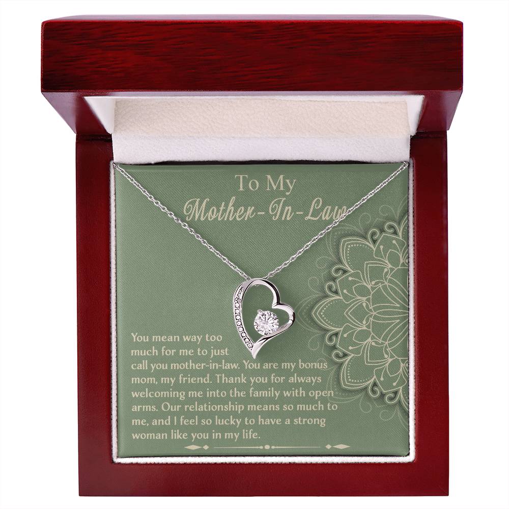 Gift For Mother- in-Law- A Strong Woman-Forever Love Necklace