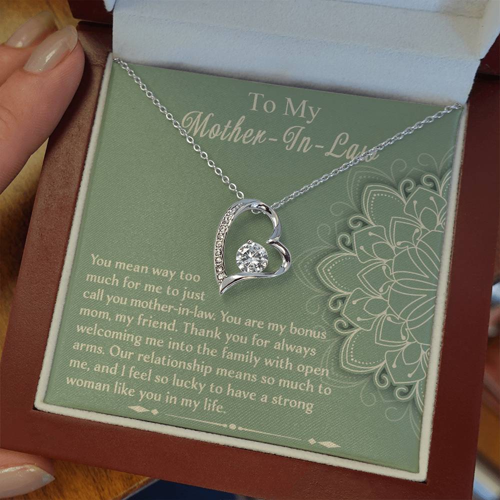 Gift For Mother- in-Law- A Strong Woman-Forever Love Necklace