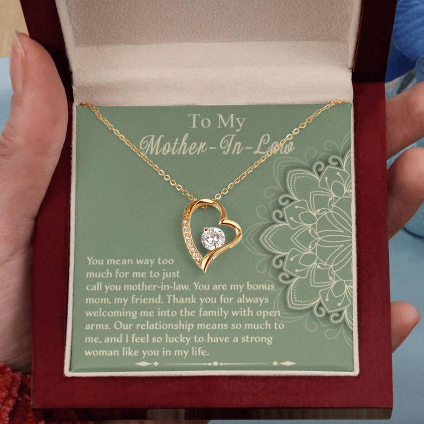 Gift For Mother- in-Law- A Strong Woman-Forever Love Necklace