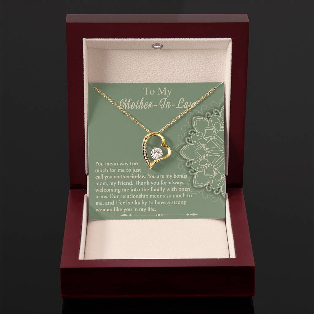 Gift For Mother- in-Law- A Strong Woman-Forever Love Necklace