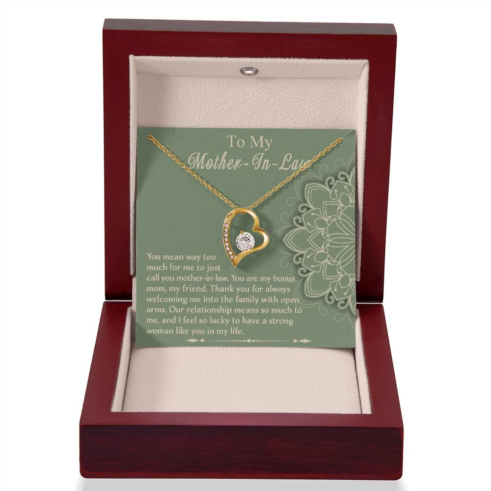 Gift For Mother- in-Law- A Strong Woman-Forever Love Necklace