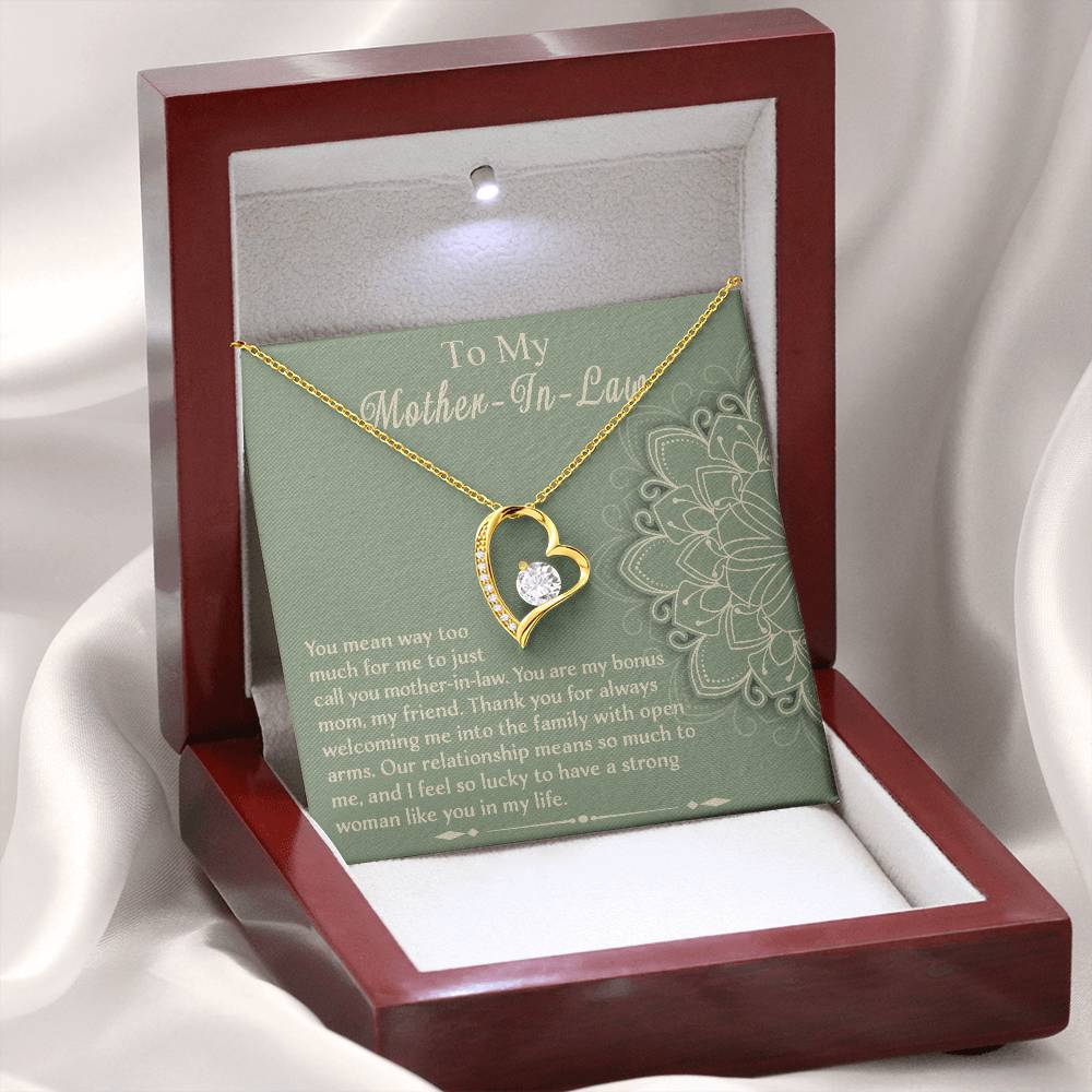 Gift For Mother- in-Law- A Strong Woman-Forever Love Necklace