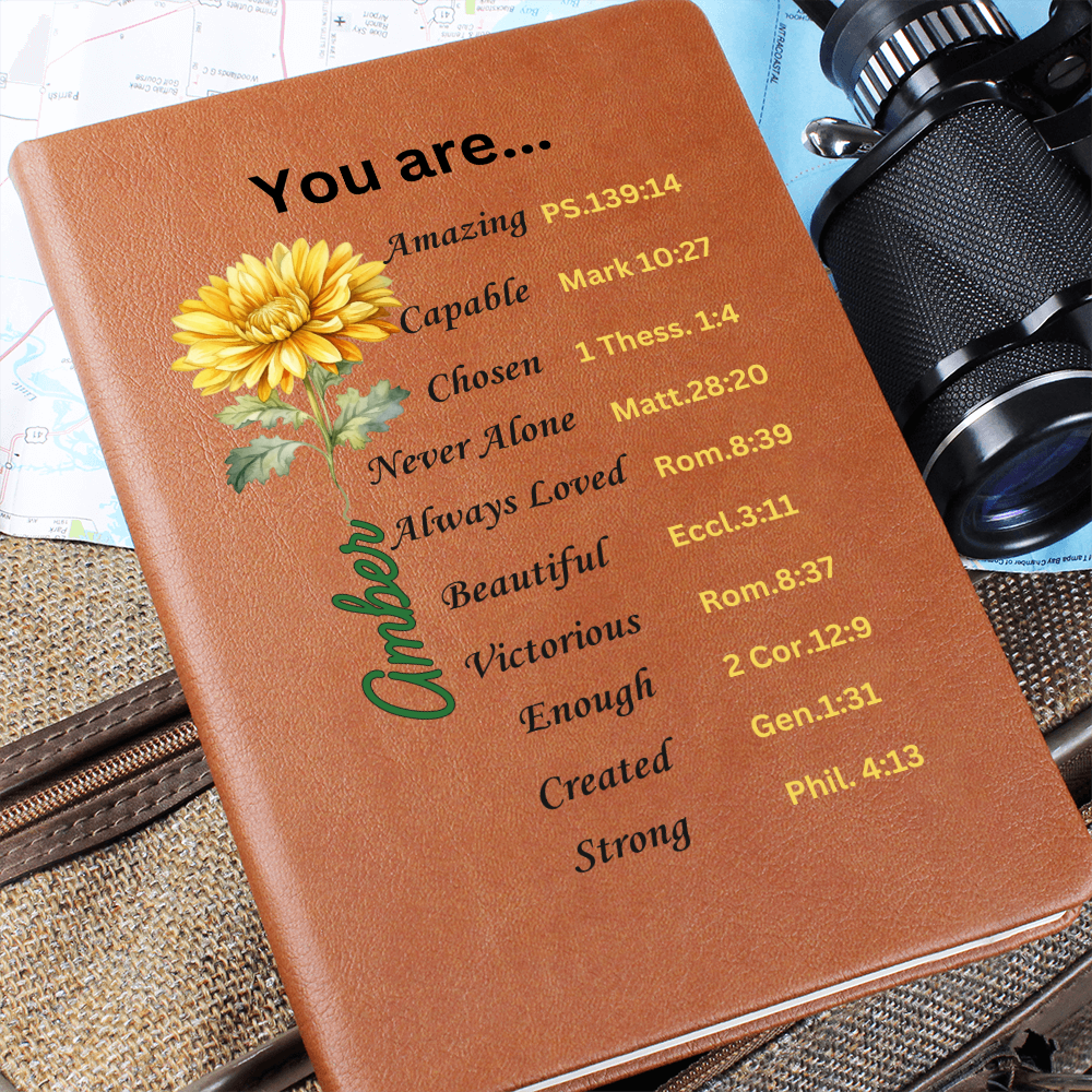 Personalized Birth Flower & Name  Notebook