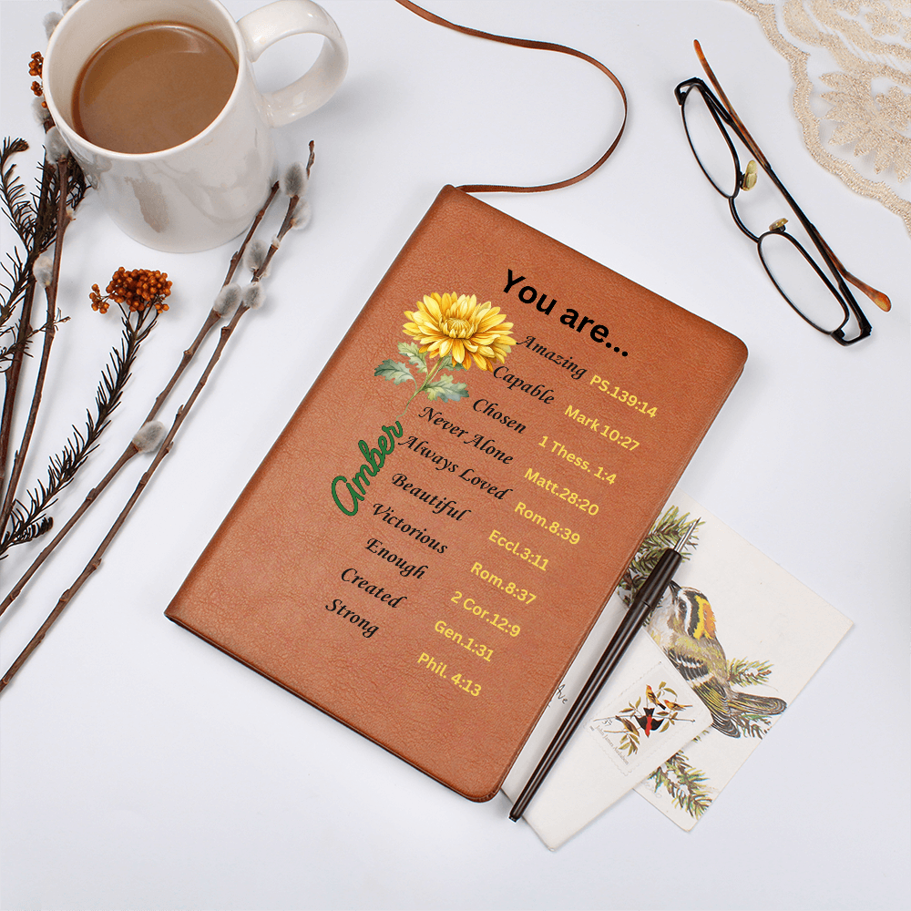 Personalized Birth Flower & Name  Notebook
