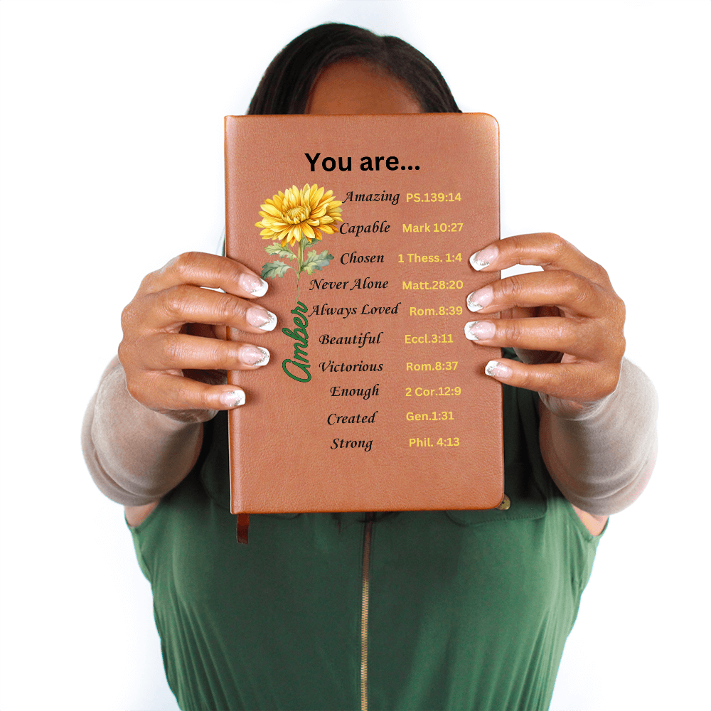 Personalized Birth Flower & Name  Notebook