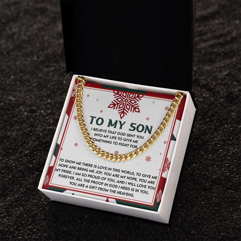 Gift for Son: To Fight For-Cuban Chain