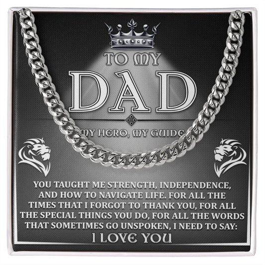 Gift For Dad-Need To Say-Cuban Link Necklace