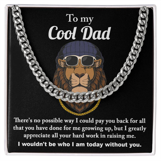Gift for Dad- Cool Dad-Necklace