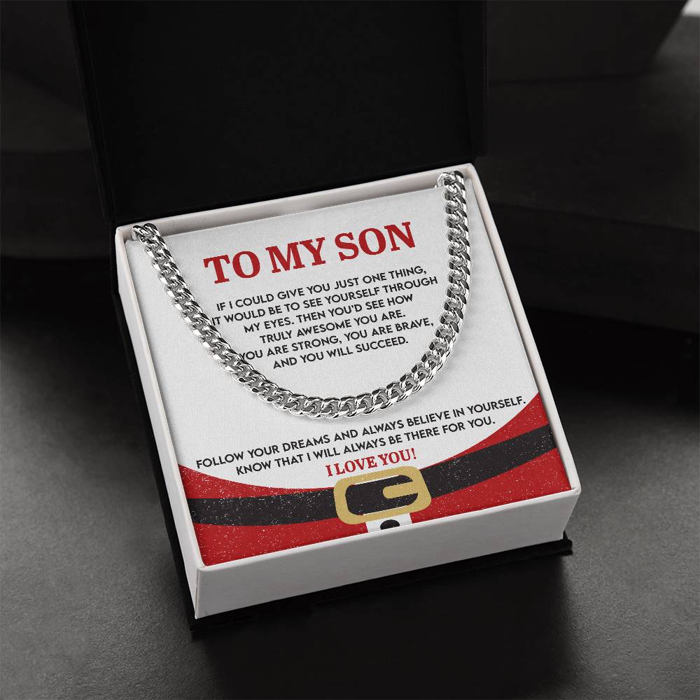 Gift for Son; There For You-cuban link