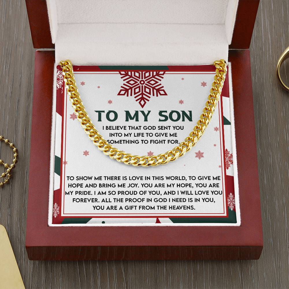Gift for Son: To Fight For-Cuban Chain