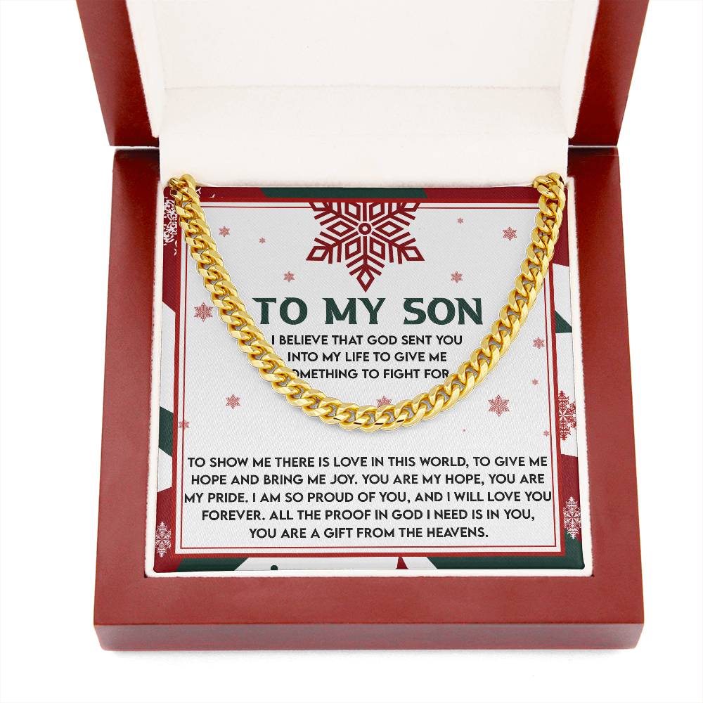Gift for Son: To Fight For-Cuban Chain