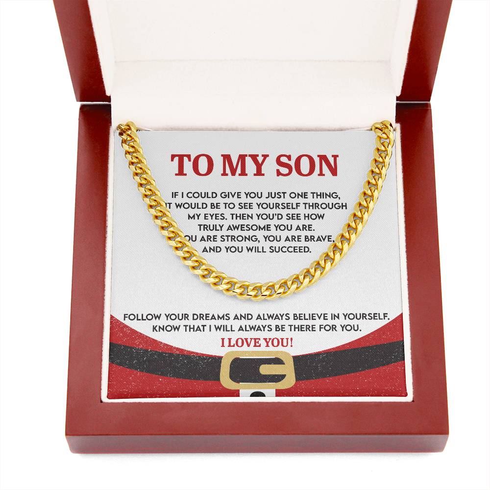 Gift for Son; There For You-cuban link