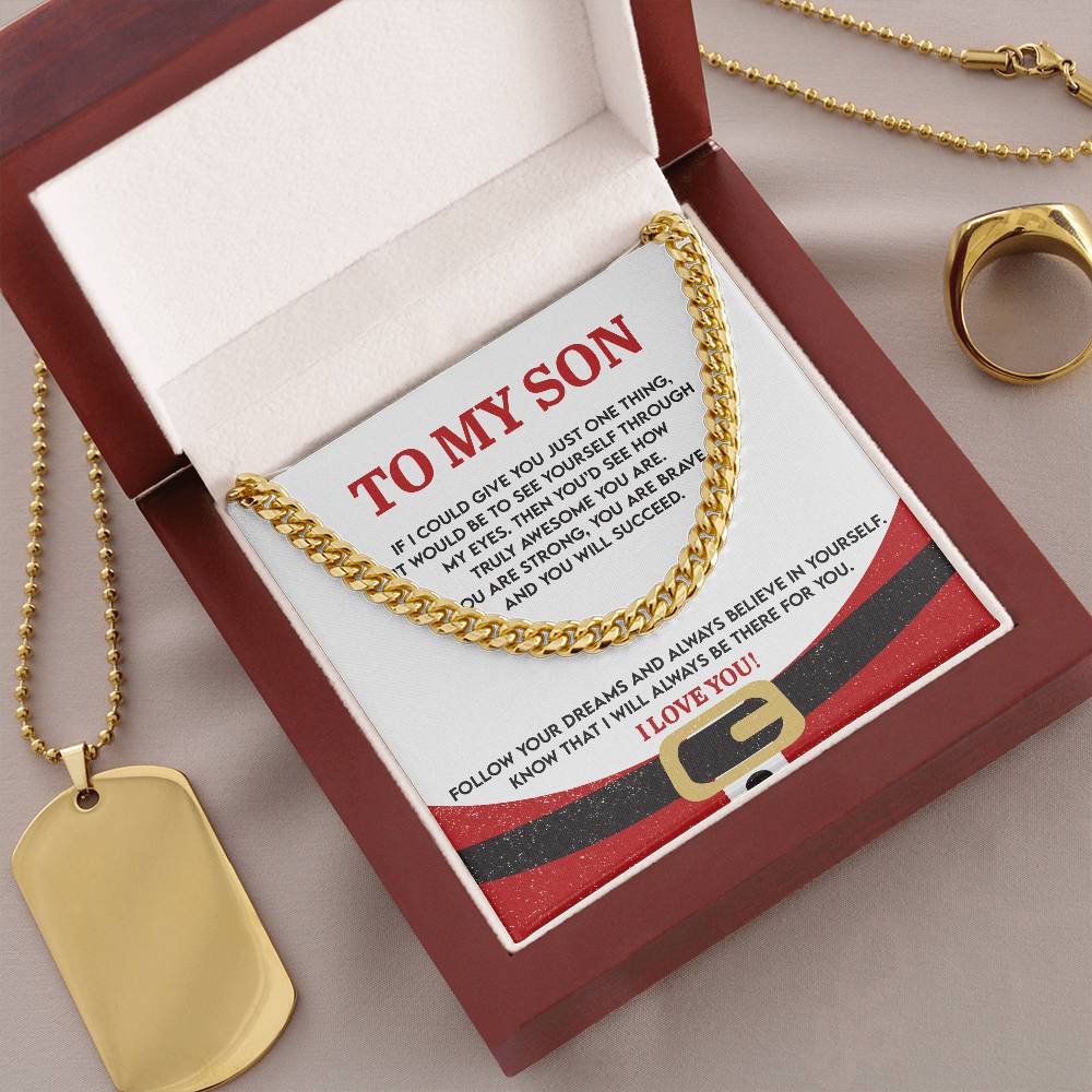 Gift for Son; There For You-cuban link