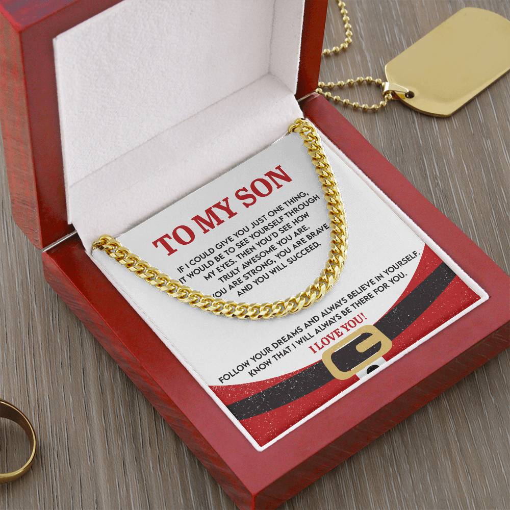 Gift for Son; There For You-cuban link