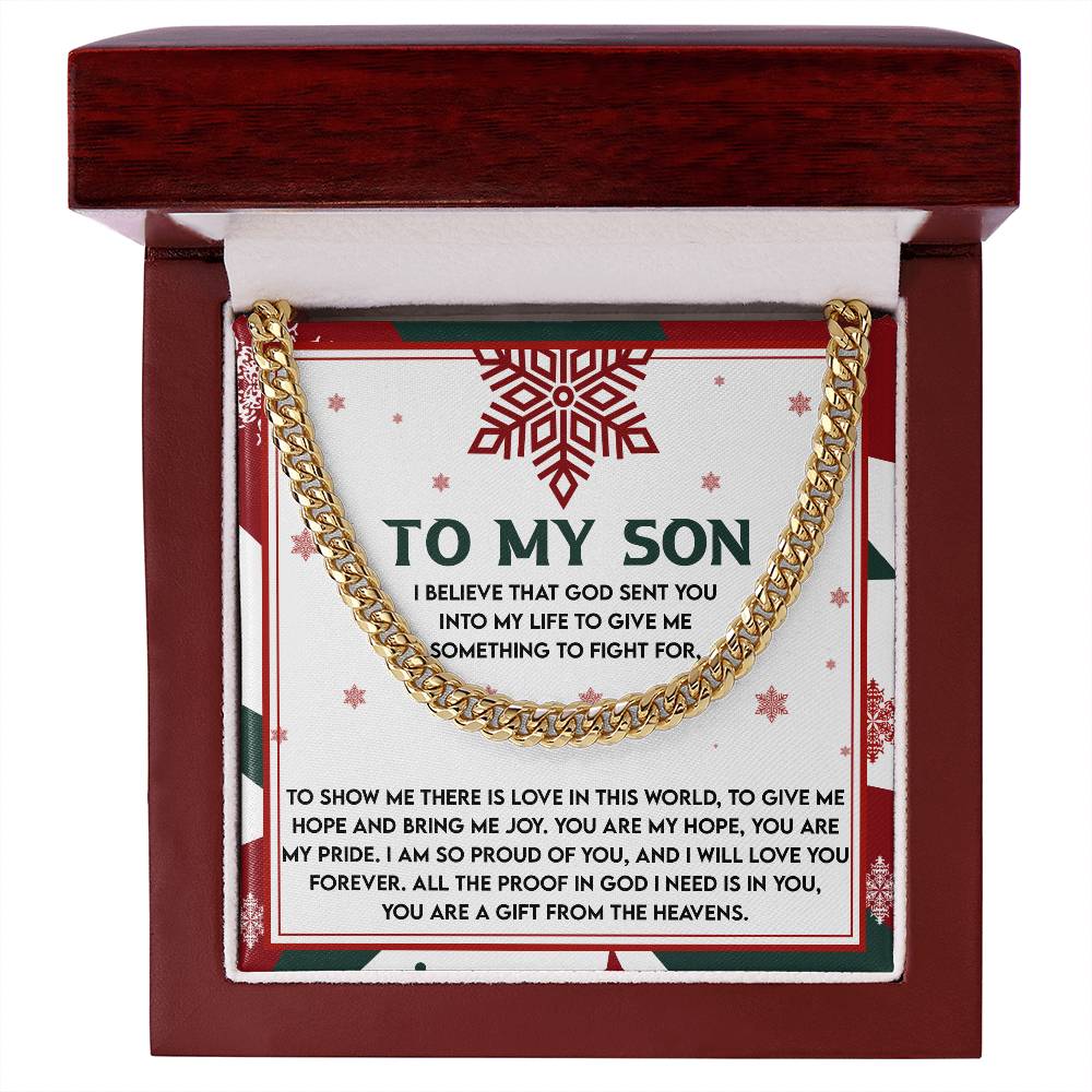 Gift for Son: To Fight For-Cuban Chain