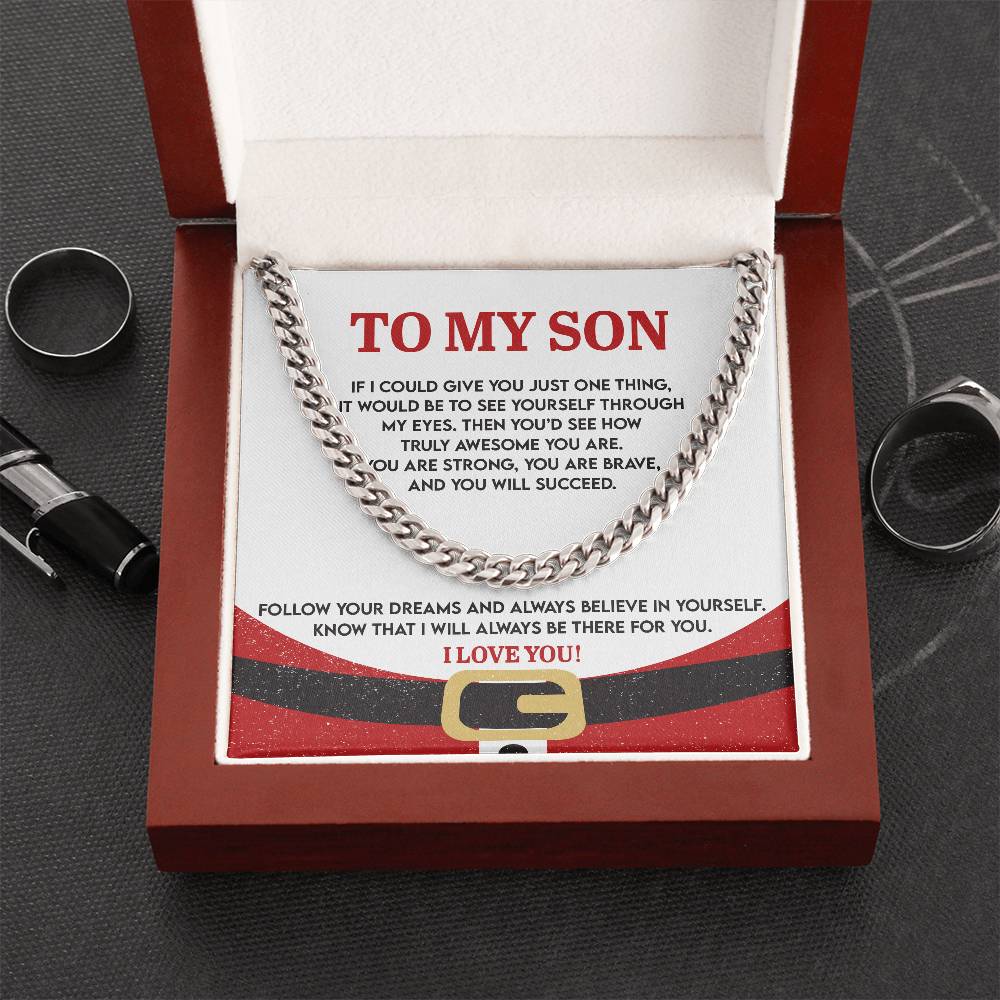 Gift for Son; There For You-cuban link