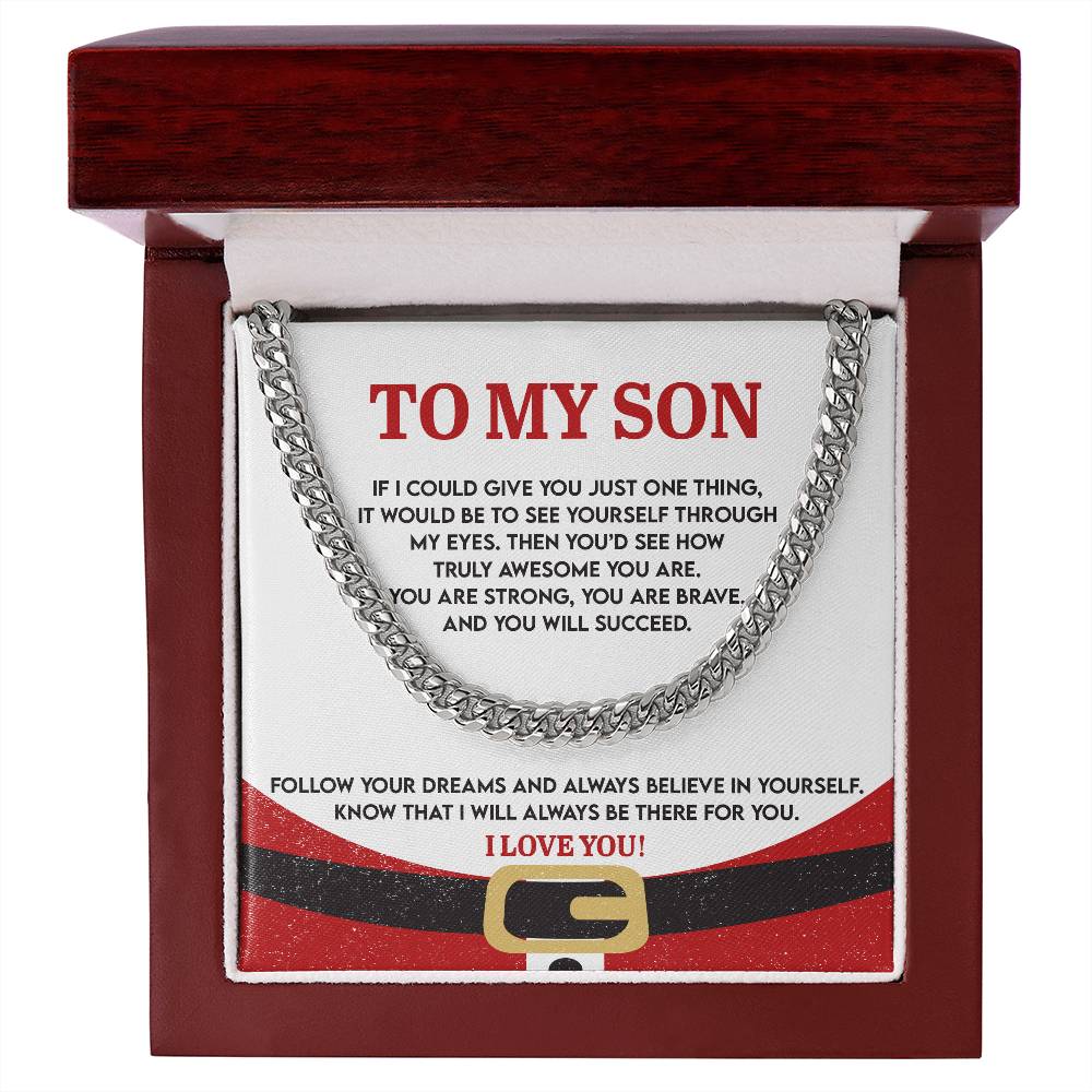 Gift for Son; There For You-cuban link