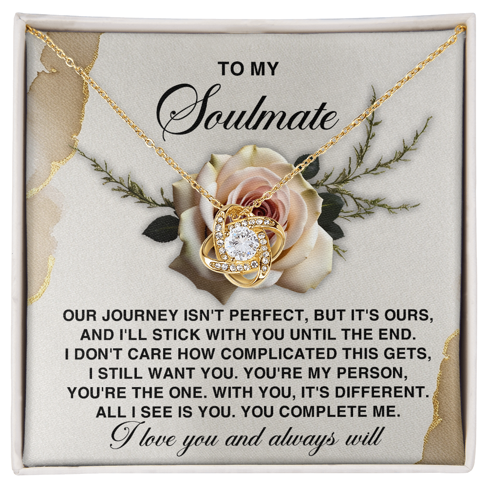 Soulmate: You Complete Me- Love Knot Necklace