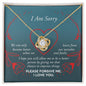 I'm Sorry-Mistakes and Faults-Love Knot Necklace