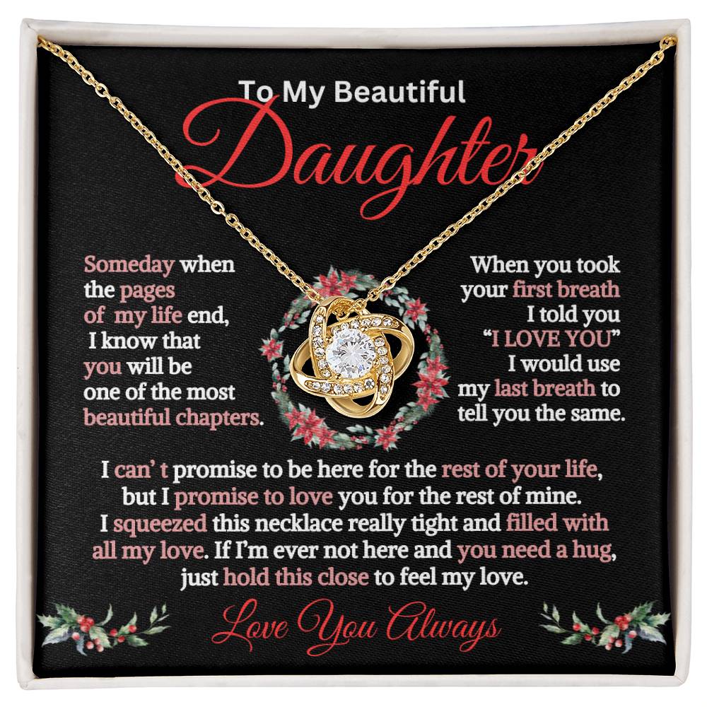 Gift for Daughter-Pages of my life:Christmas-Love Knot