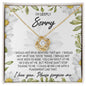 I'm sorry-Please Don't Stop-Love Knot Necklace